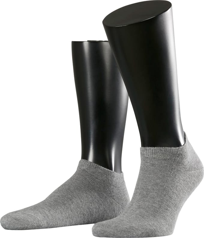Esprit Basic Uni 2-Pack kort eenkleurig katoen multipack sneakersokken enkelsokken heren grijs - maat 47-50