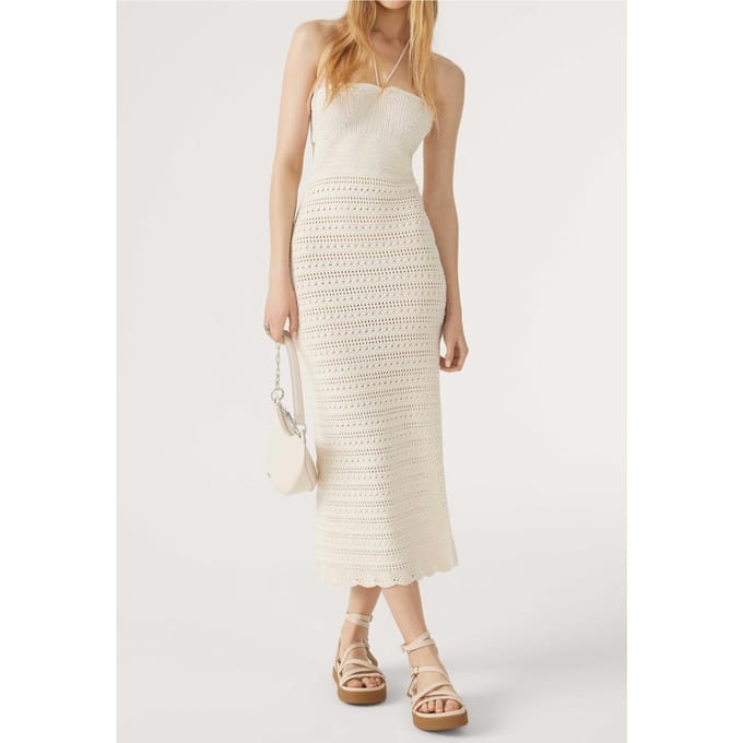 BA&SH Robe Calune Ecru Taglia: L | Abiti Midi Outlet | Donna | Marrone