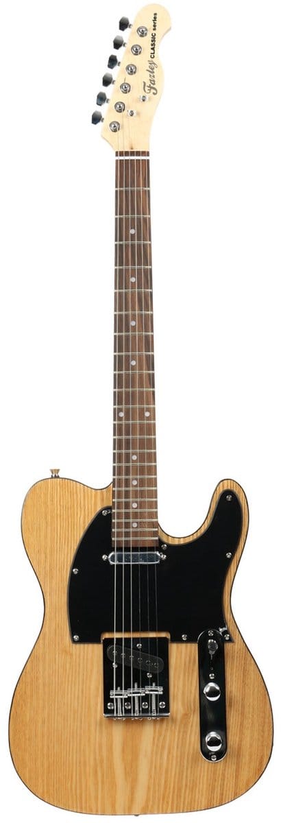 Elektrische Gitaar - 2 Single-Coils - Voor Beginners - Linde Body - Natural - Classic Series