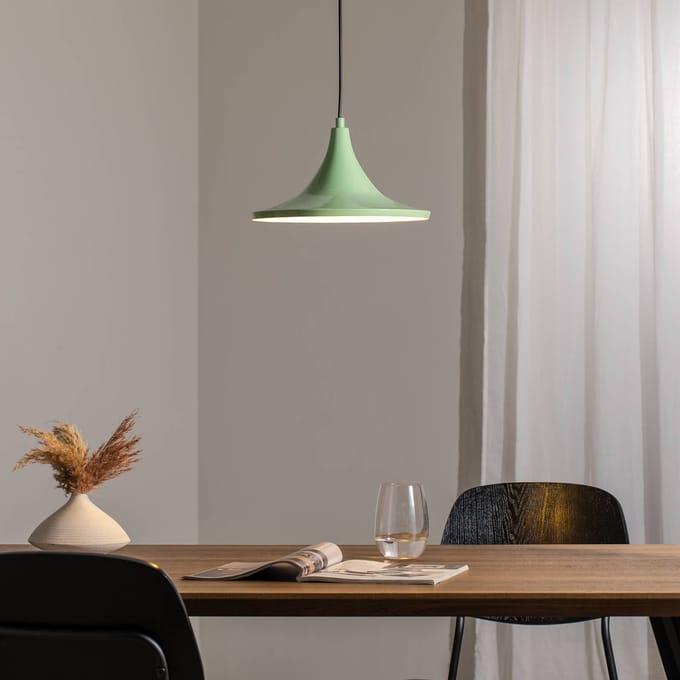 ROYALTECH Hanglamp Genisy, mintgroen, Ø 31 cm, metaal, E27