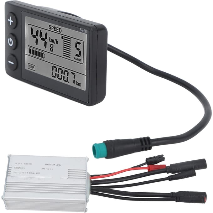 Fietscontroller met S866 Paneel 36V 48V 17A 250W 350W Motorcontroller Metalen Behuizing Waterdichte Fiets Conversie Kit voor gray