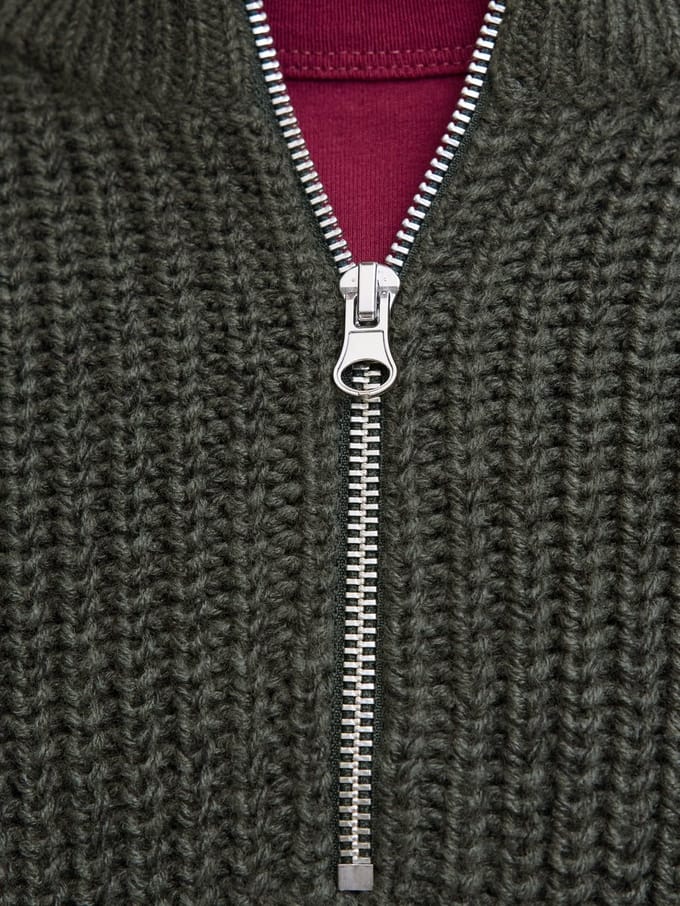 JACK&JONES - JORBLEECKER KNIT HALF ZIP BF - Heren - Gebreide truien