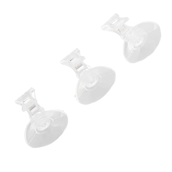 8 pièces Clips à Ventouse Pince à Ventouse Support Publicitaire Clip à Ventouse pour Salon de Manucure white