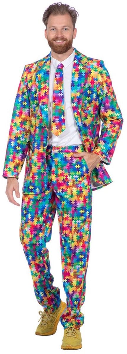 Puzzelstukjes Kostuum Heer - Maat 3XL-64