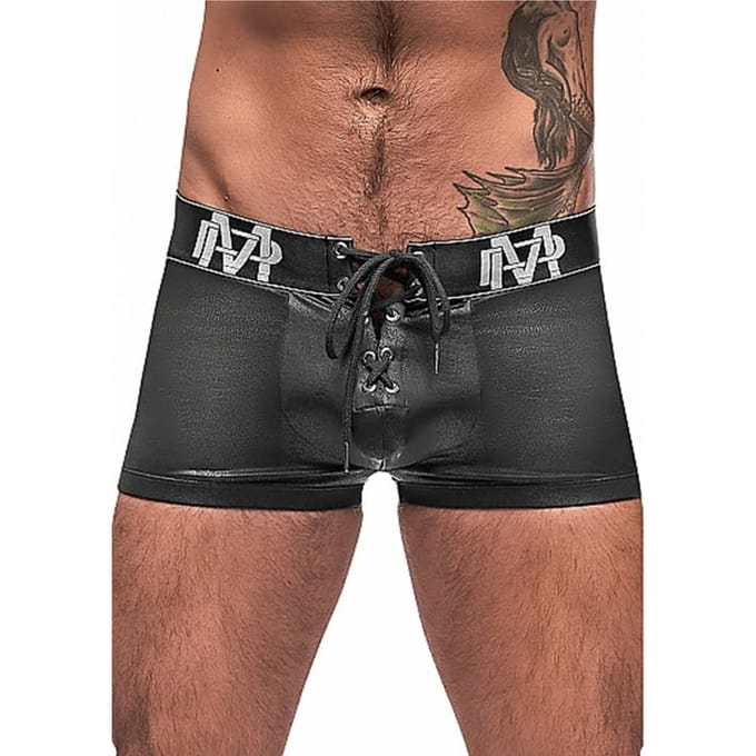 Male Power - Lace Up Short - Black