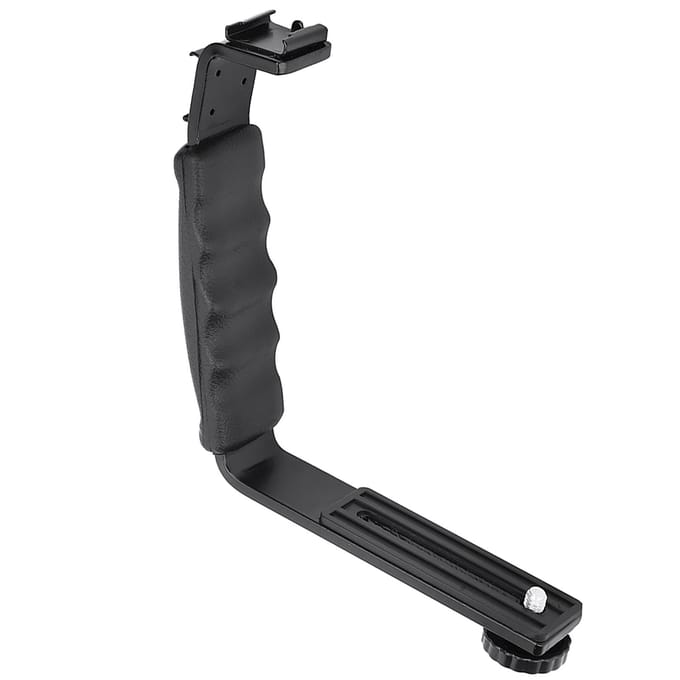 L-vormige Handmatige Stabilisatorbeugel met Koude Schoen Interface voor DJI OM 4 Osmo Mobile 2 3 gray