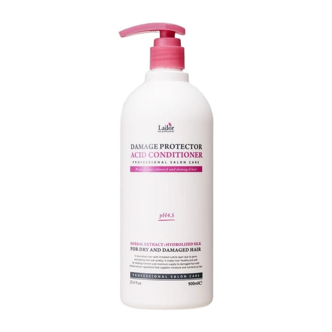 Lador Damage Protector Zure Conditioner Gebalanceerde Haarherstel 900ml white
