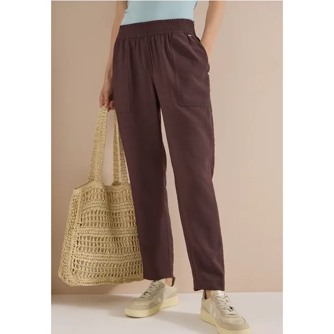 Mid Waist Slim Legs broek in Loose Fit