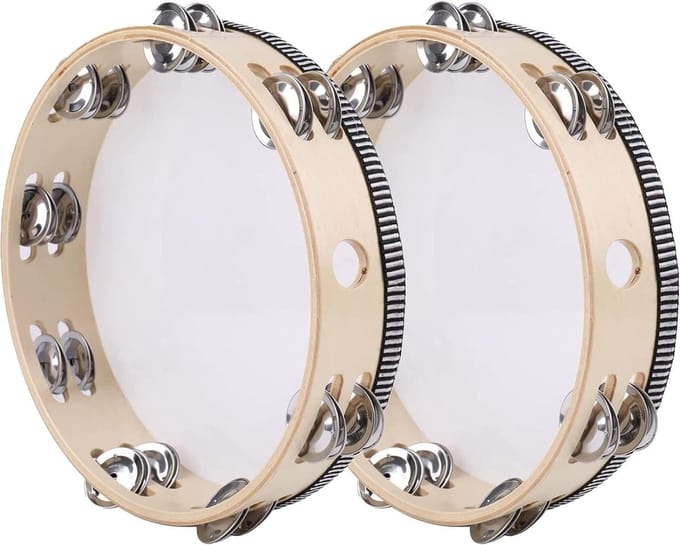 Solidchoice - Set van 2 Handtrommels voor Muziek en Spel