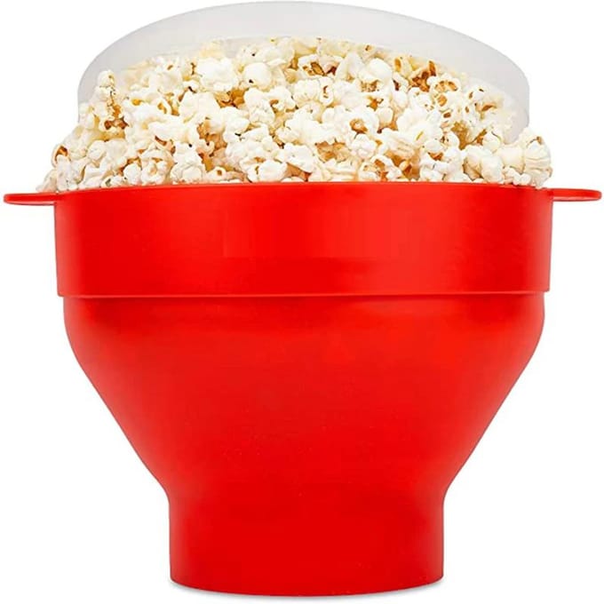Magnetron Siliconen Popcorn Maker Voedselkwaliteit Opvouwbaar Hoge Kwaliteit Keuken Gemakkelijke Hulpmiddelen DIY Maak Popcorn Emmer Kom met Deksel Kommen