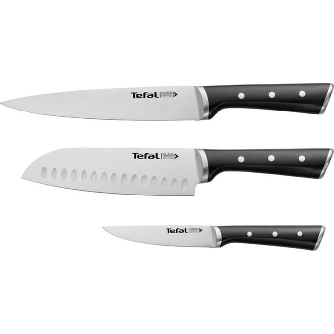 Tefal Ice Force Messenset - 3-delig - Vleesmes 20 cm - Santokumes 18 cm - Universeel Mes 11 cm - RVS