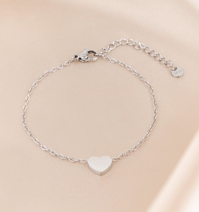 Armbandje met Hartje 'Lovely' | Stainless Steel