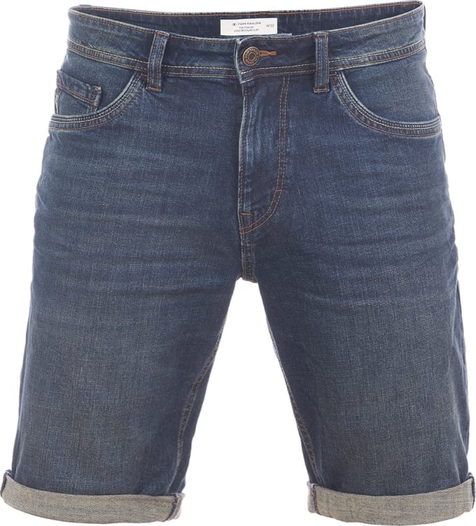 Tom Tailor Heren Short Broeken Josh regular/straight Fit Blauw W 33 Volwassenen Korte Jeans Broek Bermuda
