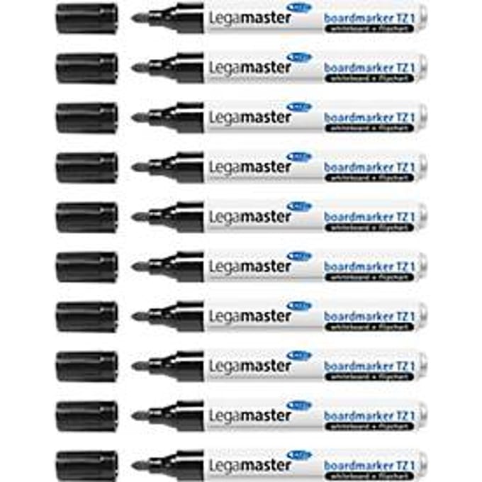 Boardmarker TZ1, voor flipovers en whiteboards, zwart 10 st.