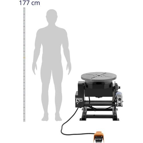 MSW Lasdraaitafel - 500 kg - tafelhelling -45° - 90° - voetpedaal 10062461