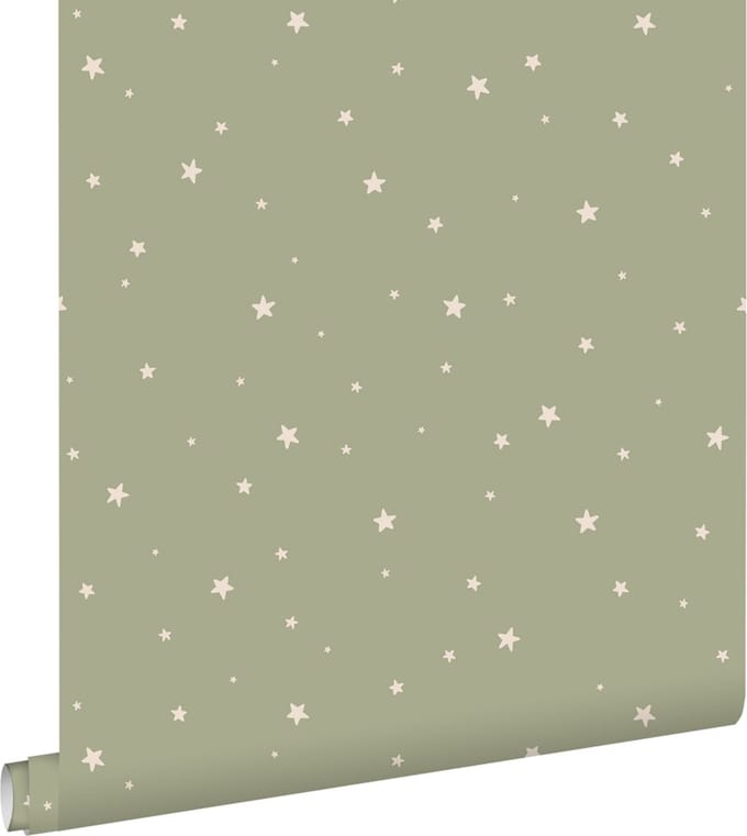 ESTAhome behang sterretjes vergrijsd mintgroen - 53 cm x 10.05 m - 139688