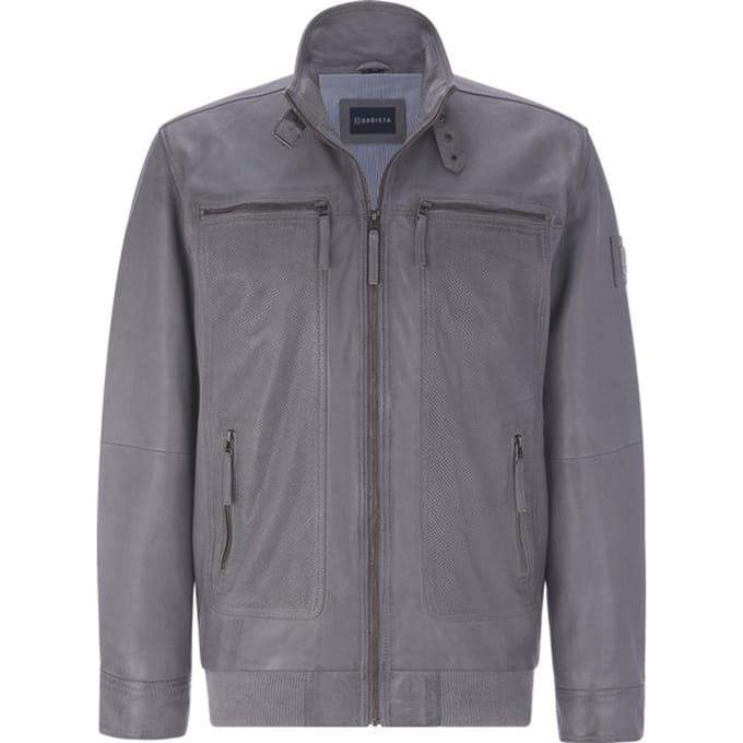 Babista herren Leren Jack - 58 - grijs - Plus Size