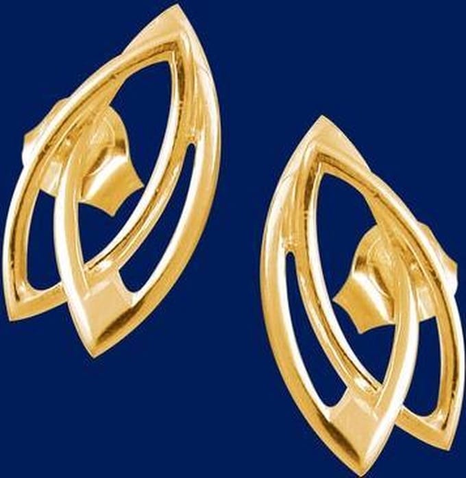 Oorbellen, steek, Gouden oormerk rendier