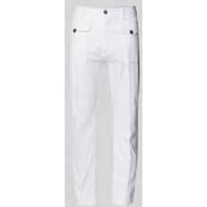 Stoffen broek met knoop- en ritssluiting