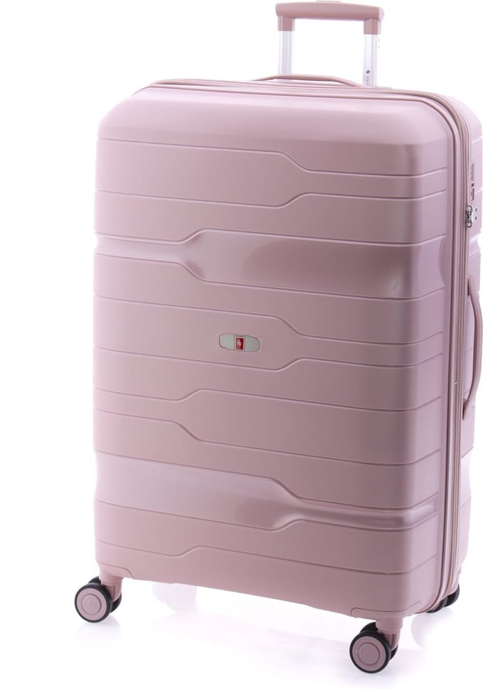 Gladiator Boxing Grote Koffer 77 cm - 105/115 liter - Expandable - TSA slot - Metallic Pink