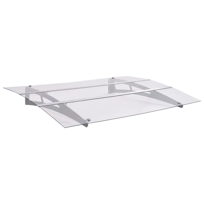 vidaXL - Deurluifel - 150x90 - cm - PET - zilverkleurig - en - transparant
