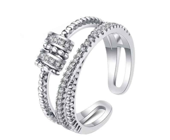 Fidget ring bling - Kraaltjes - Anti-stress - Anti-angst - Spinner ring