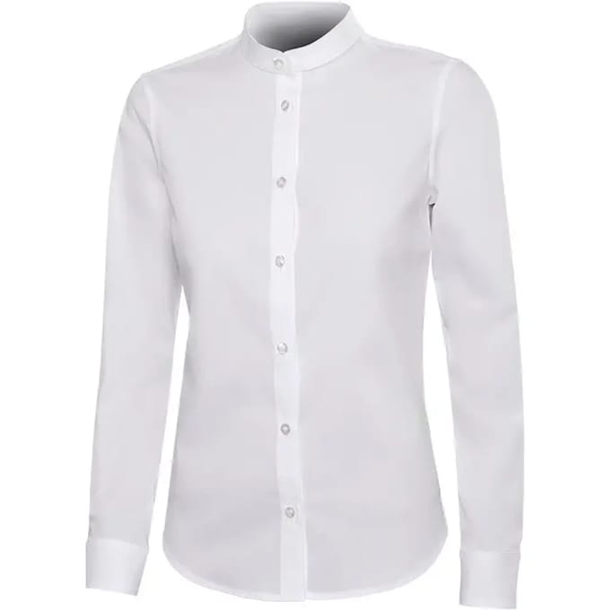 Dames blouse met lange mouwen en Mao-kraag Velilla