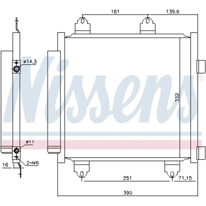 Condensator, airconditioning NISSENS 941176