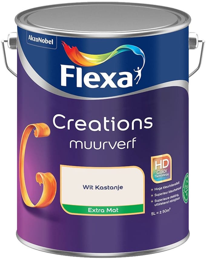 Flexa - Creations Muurverf Extra Mat - Wit Kastanje - Mengverf - 5 L