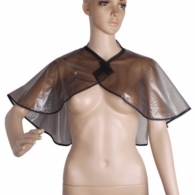 Haar Knippen Kraag Waterdichte Kleuring Cape Kapper Kappers Haarverf Jurk Perm Kapsalon Cape Tool 1pc gray