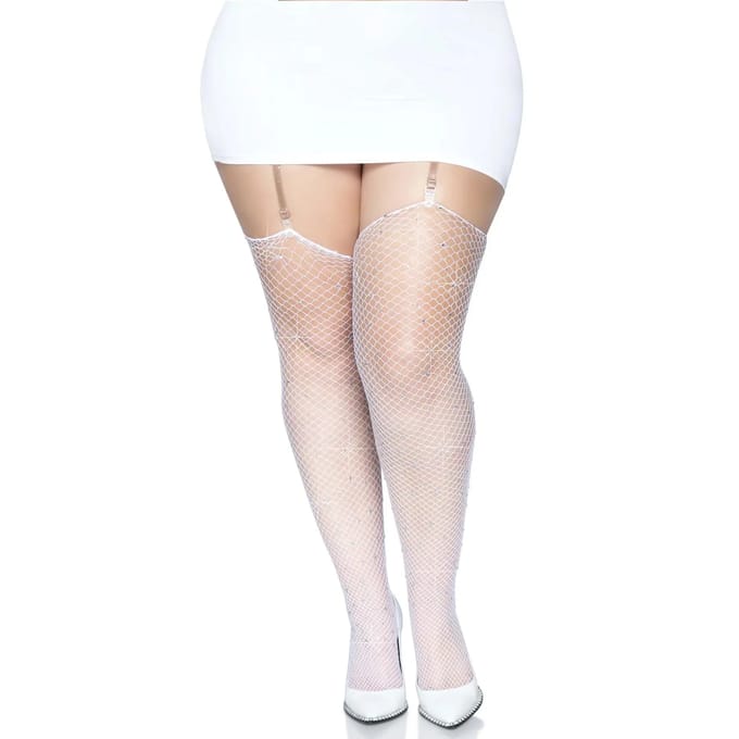 Strass Net Kousenband Dames Leg Avenue