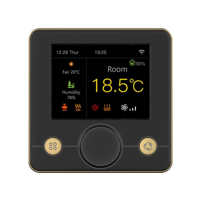 Thermostat Intelligent WIFI avec écran LCD coloré rvb, Thermostat de chauffage électrique d'intérieur