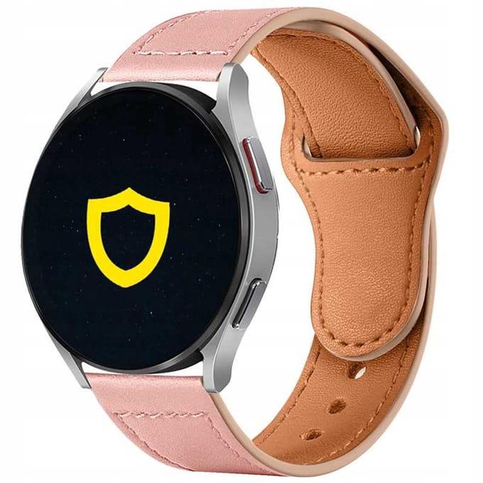 Spacecase Leren Horlogeband 22Mm Roze Classy Voor Apple Watch