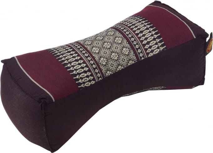 Neksteun Thais Kussen Kapok - Donkerrood/grijs, 11x14x32 cm