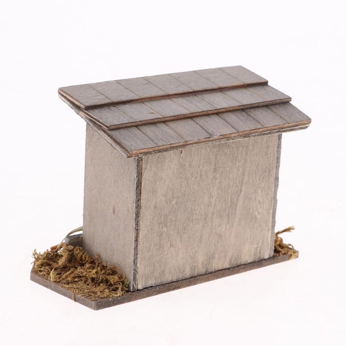 1/12 Miniaturen Poppenhuis Houten Simulatie Kippenhok Decoratie as described black