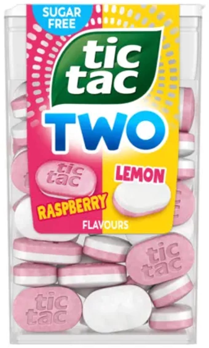 Tic Tac Two Framboos/Citroen – 16 x 38,5 g