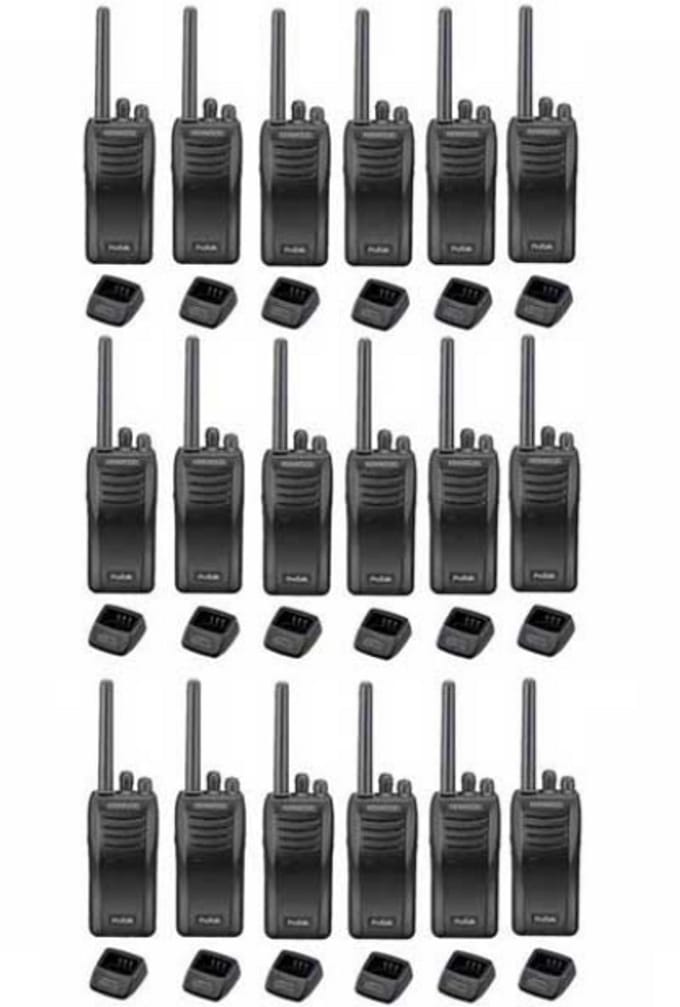 Set van 18 stuks Kenwood TK-3501 PMR446 met tafelladers