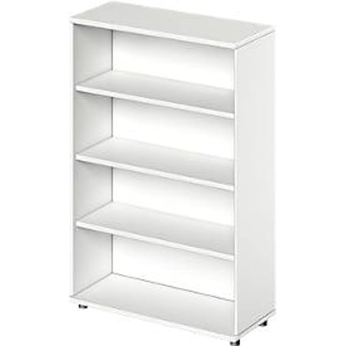 Schäfer Shop  Genius TETRIS SOLID boekenkast, spaanplaat, 4 OH, B 1000 x D 421 x H 1520 mm, wit