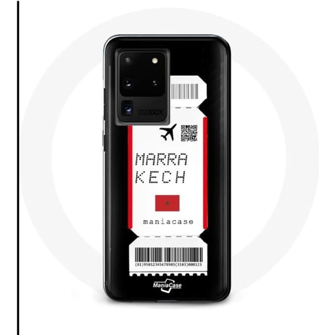 Case voor Samsung Galaxy S20 Ultra Vliegticket Marrakech Marokko