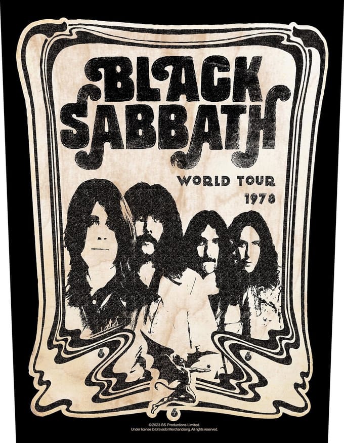 Black Sabbath - World Tour 1978 Rugpatch - Zwart