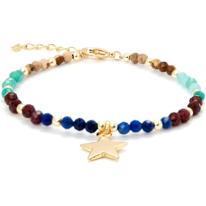Luxenter Veelkleurige Kristallen Armband in 18K Geel Goud - Nerald