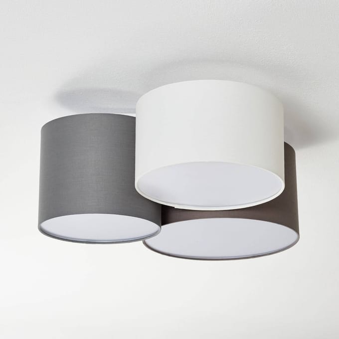 EGLO Pastore Plafondlamp - E27 - 61 cm - Wit/Antraciet/Bruin/Grijs