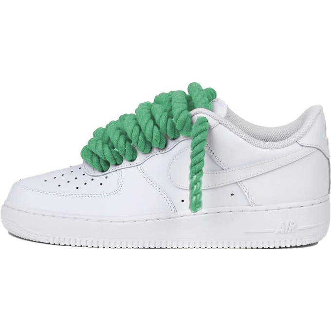 Nike Air Force 1 Low Rope Laces Green Custom
