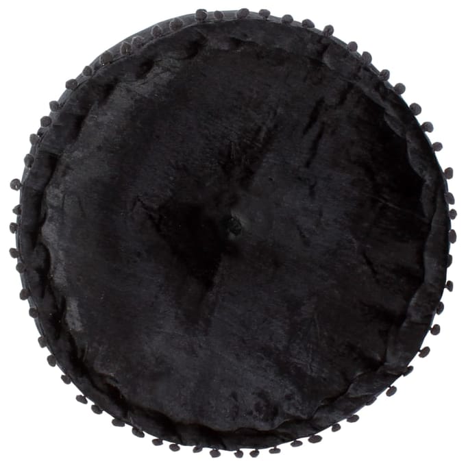 vidaXL - Poef - rond - 40x20 - cm - fluweel - antraciet