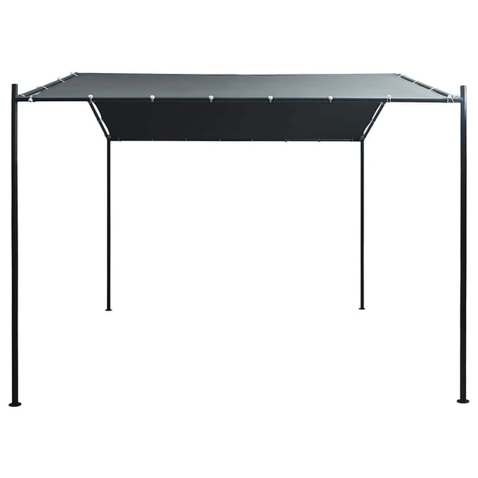 vidaXL - Prieel - 3x3 - m - staal - antraciet