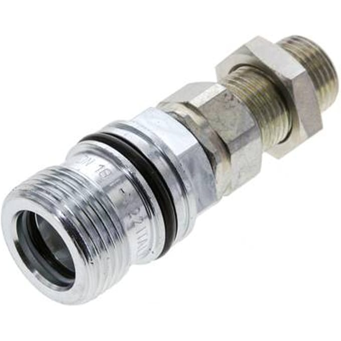 Stalen DN 10 Hydraulische Koppeling Snelkoppeling 10 mm S Knelring Schotkoppeling ISO 14541/8434-1 D M28 x 2