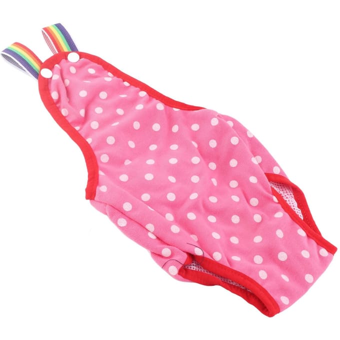 Teef Hondenpup Huisdier Luier Menstruatie Jarretel Ondergoed Herbruikbaar Wasbaar Short Rozerood XS pink