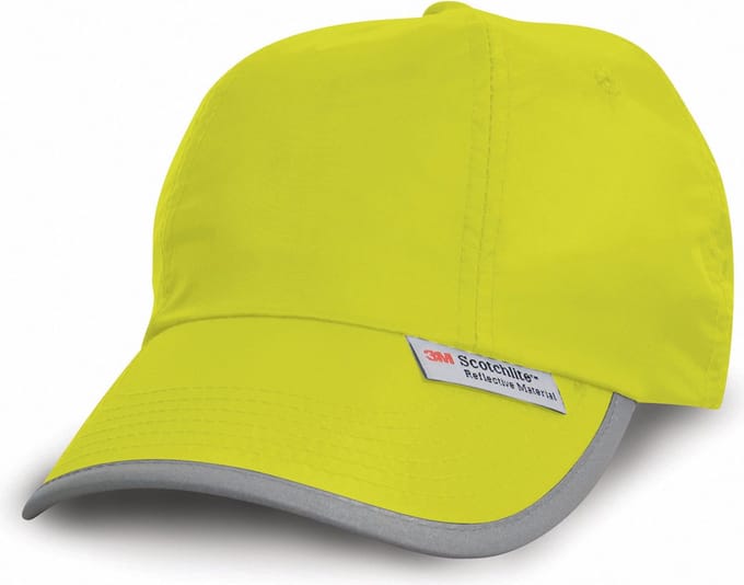 Yoko Baseball Cap With Reflective Hem YC6713 - Yellow - One size