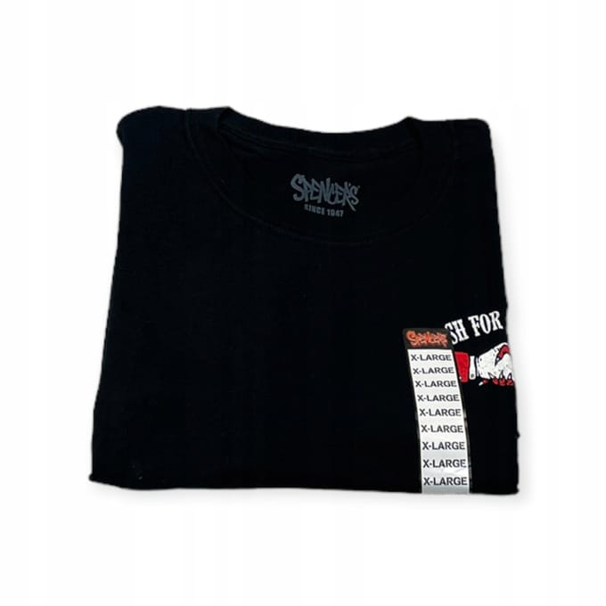 T-shirt homme col rond SPENCER'S SINCE 1947 XL black