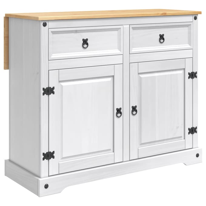 vidaXL Keuken Eiland Set Wit en Honing Was 112 x 70 x 91,5 cm